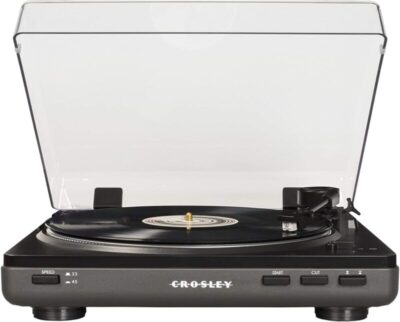 Crosley T400 Fully Automatic 2-Speed Component Turntable with Built-in Pre-amp, Gray