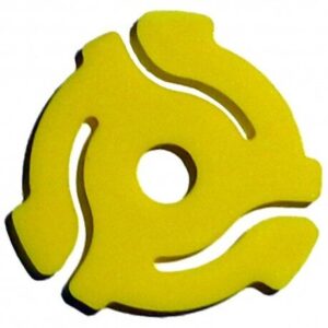 Yellow Plastic 45 RPM 7 Inch Vinyl Record Adaptor